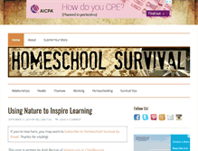 Tablet Screenshot of homeschoolsurvival.com